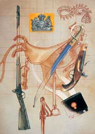 buffetterie, carabina, pistola, daga dell'uniforme da carabiniere 1814