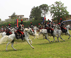 Rievocazione della storica carica del Reggimento Carabinieri a Cavallo