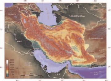 Cartina topografica dell'Iran. Fonte Wikipedia