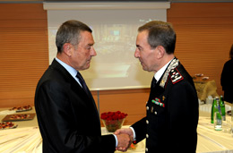 Il Ministro della Salute Ferruccio Fazio e il Comandante Generale dell'Arma dei Carabinieri Leonardo Gallitelli