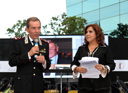 Il Generale Gallitelli e la giornalista Anna La Rosa