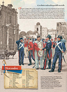 Il Generale Garibaldi accoglie il Maggiore dei Carabinieri Reali Francesco Massiera