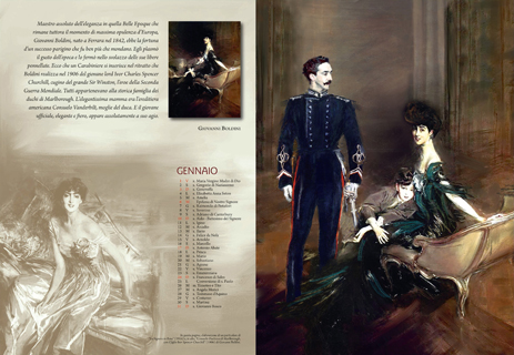 Calendario Storico dell'Arma dei Carabinieri - mese di Febbraio - pittore Giovanni Boldini