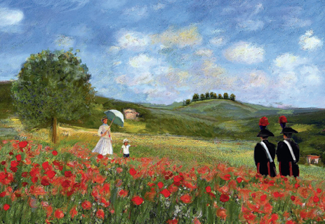 Calendario Storico dell'Arma dei Carabinieri - Pagina centrale - Claude Monet