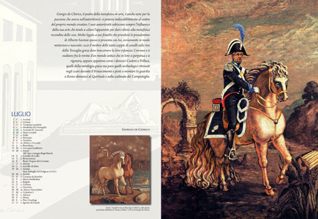 Calendario Storico dell'Arma dei Carabinieri - mese di Luglio - pittore Giorgio De Chirico