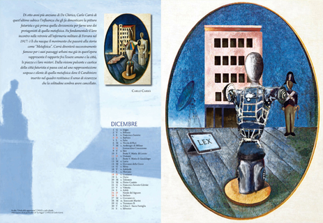 Calendario Storico dell'Arma dei Carabinieri - mese di Dicembre - pittore Carlo Carrà