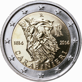 Moneta commemorativa del Bicentenario dell'Arma - Dritto