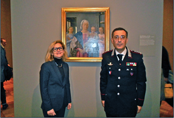 Il Console Generale Natalia Quintavalle con il Col. Cortellessa