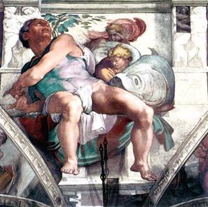 FOTO C - Il profeta Giona- Michelangelo Buonarroti - Cappella Sisitina Roma