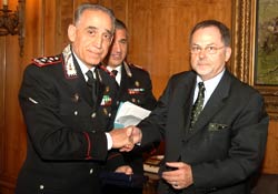Il Comandante Generale dell'Arma dei Carabinieri Gianfrancesco Siazzu ed il Direttore Generale dell'OLAF Dr. Franz-Hermann Bruner