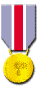 Recto della Medaglia d'oro al valore dell'Arma dei Carabinieri