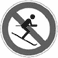 Segni grafici per segnali di divieto -Vietato sciare