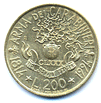 1994 - Faccia anteriore della moneta da lire 200