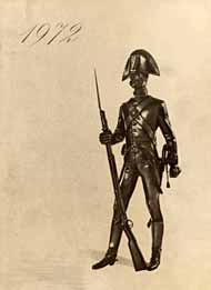 Statua in bronzo carabiniere in unifome del 1814