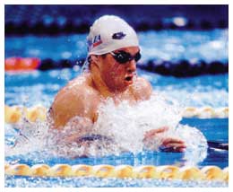 Davide Rummolo è stato la grande sorpresa del nuoto azzurro a Sidney, dove ha conquistato la medaglia di bronzo nella gara dei 200 metri rana.