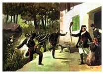 29  maggio 1894: i briganti De Rosas e Angius si arrendono ai carabinieri dopo essere stati circondati in un casolare nei dintorni di Sassari.