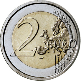 Moneta da 2 euro commemorativa del Duecentennale del'Arma - Retro