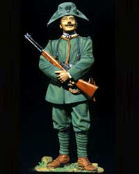 1915 - Carabiniere in tenuta da guerra - Figurino dipinto da Angelo Renato Boggia