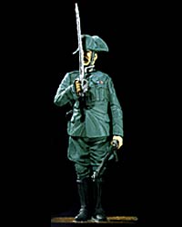 1915-18 - Carabiniere a cavallo in uniforme da guerra - Figurino dipinto da Vittorio Lucchetti